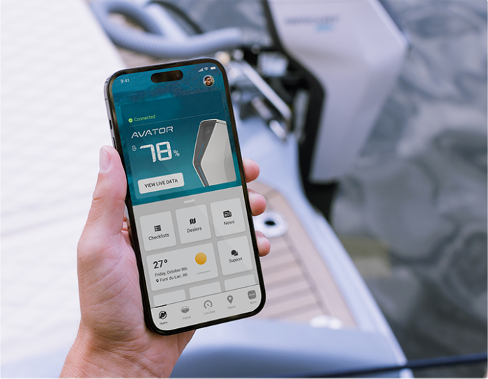 Mercury Marine App für Avator Elektro-Außenborder