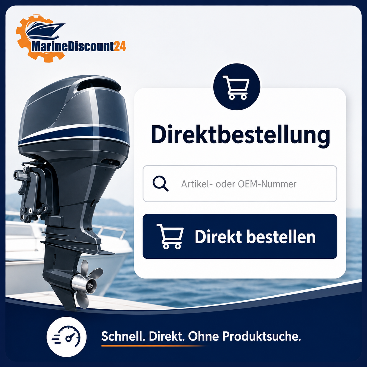 Direktbestellung für Bootsmotor-Ersatzteile bei Marine-Discount24