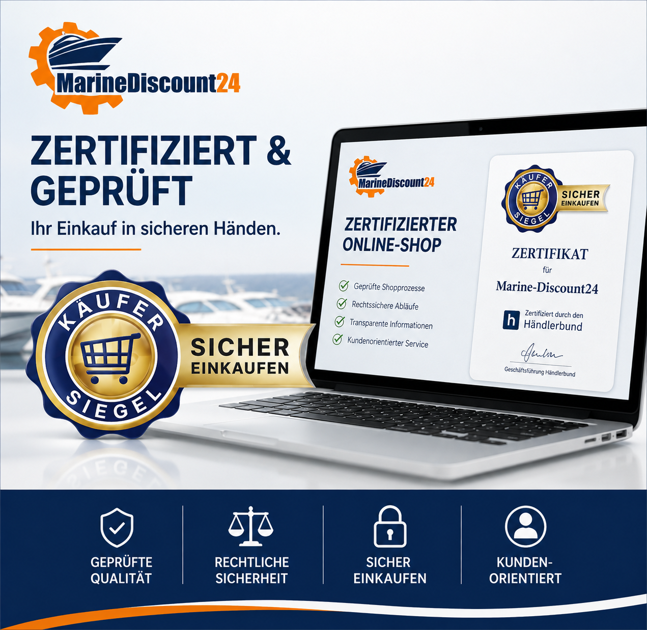 Marine-Discount24 – zertifizierter Online-Shop, geprüft vom Händlerbund