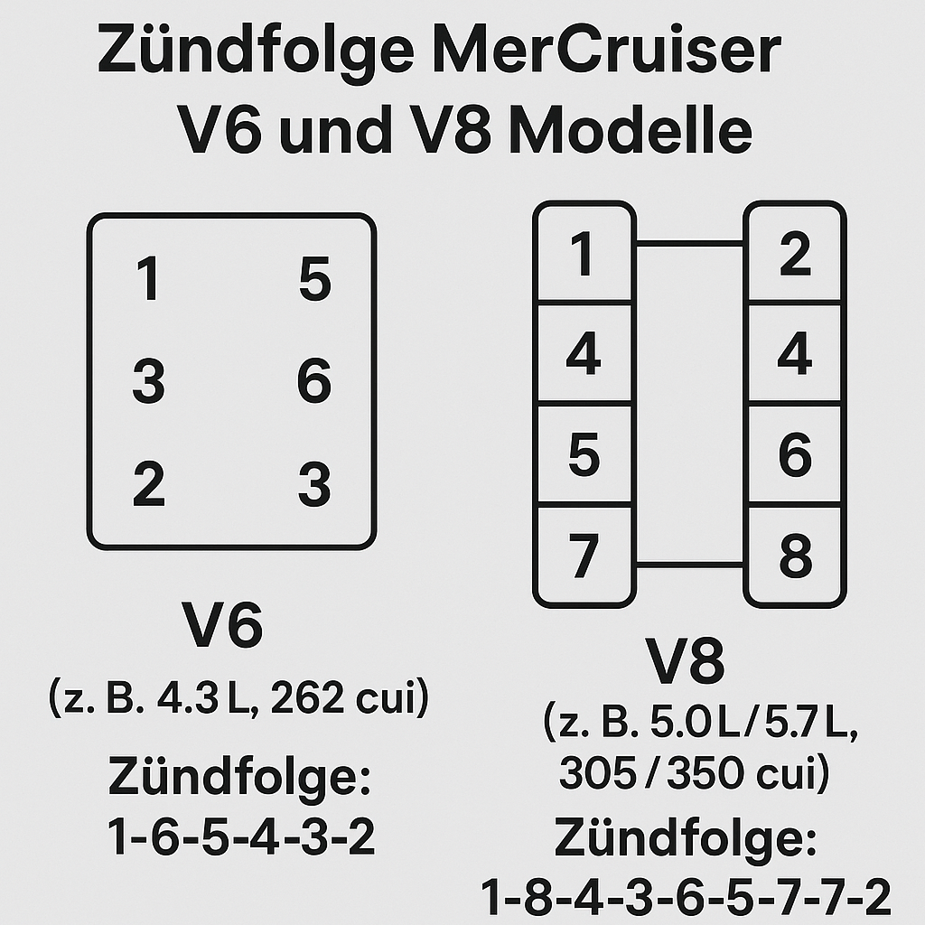 Zündfolge V6 und V8 GM