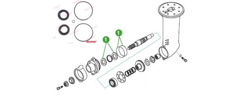 Yanmar Getriebe-Dichtsätze (Wellendichtringe / Transmission Seal Kits)