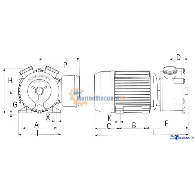 Pompa elettrica 24 75 l/min
