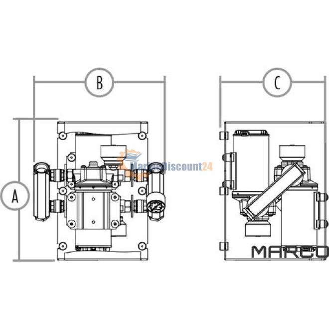 Automatische pomp Up6/E-Dx 12/24 V