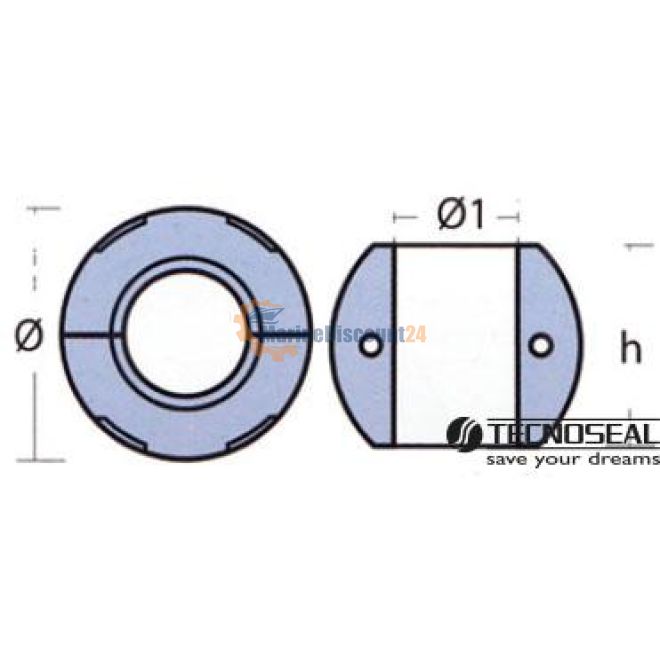 Wellenanode 50 Mm.