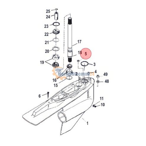 Dichtring für Z-Antrieb Ölkanal, MD26-455771