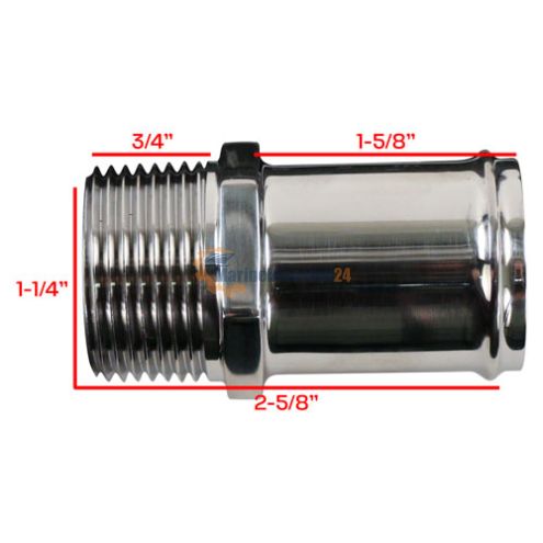 Fitting aus gegossenem Edelstahl 304L, Übergang von 1" NPT-Gewinde auf 1-1/4"" gerade Verbindung"