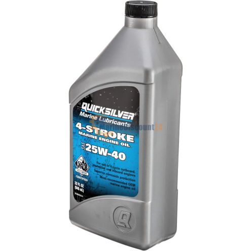 Quicksilver 25W40 Mineralisches 4-Takter Marine Motoröl, 1 Liter 8M0086223