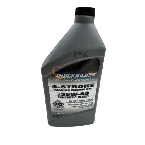 Quicksilver 25W40 Synthetic Blend 4-Takter Marine Motoröl, 1 Liter, 8M0086226