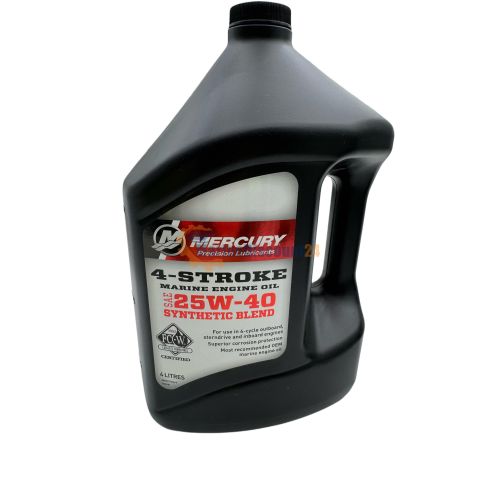 Mercury 25W40 Synthetic Blend 4-Takter Marine Motoröl, 4 Liter, 8M0206956