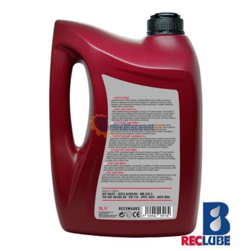 RECLUBE 5W-40 Vollsynthetisches Motoröl 5 Liter