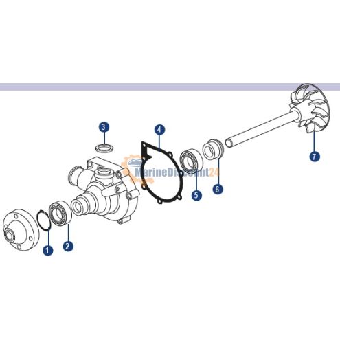 Spare parts water pump Volvo Penta AD, KAD, MD23059414