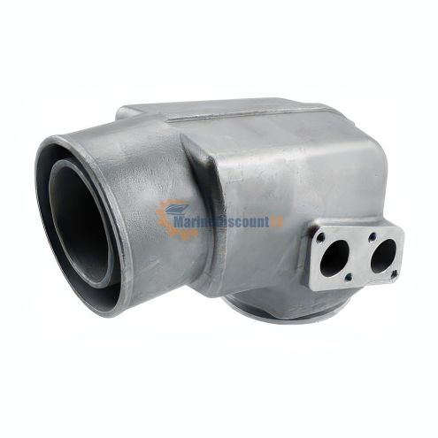 Coude d'échappement en acier inoxydable (Inox) pour Volvo Penta Diesel D31 / D41, MD859963