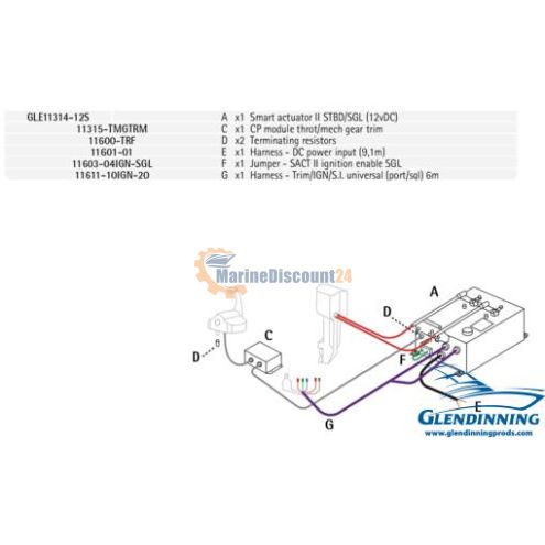Ob/Sterndrive Einzelmotor Mit Trim 12 V