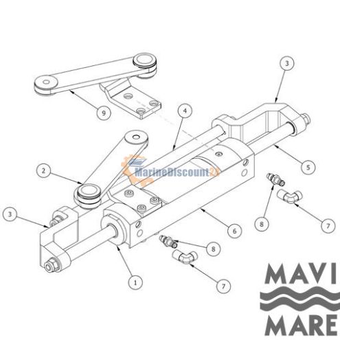 Kit de leviers de liaison pour vérin moteur Mc300Hd