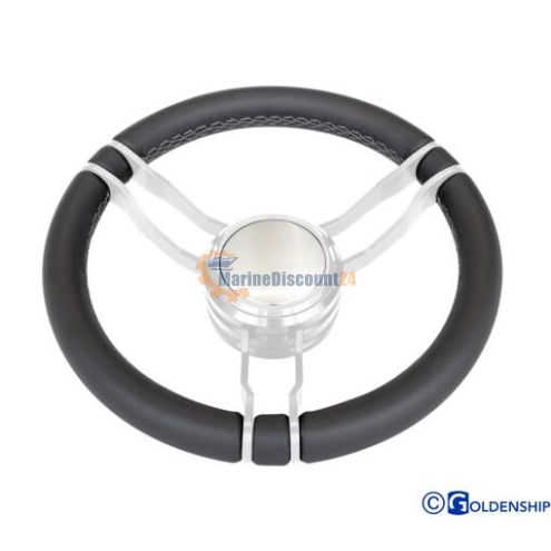 Volante Tino in pelle 350 mm nero