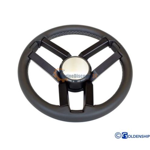Volante Bolca in pelle 350 mm nero