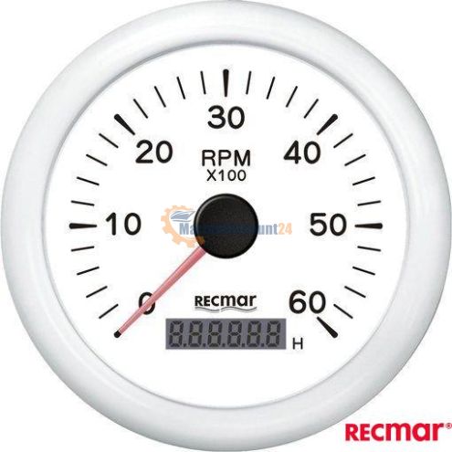 Speedometer 1.0/10.0 0/6000 rpm white