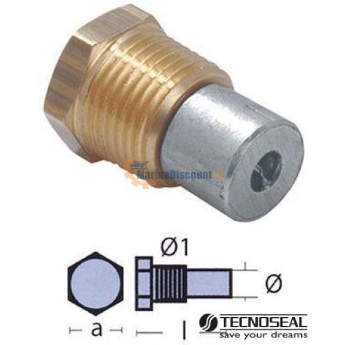 Anodi con tappo serie caldaia ½ Bspt 01451