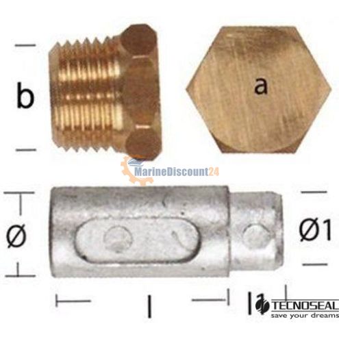 Anode Lombardini met kraan 02350T